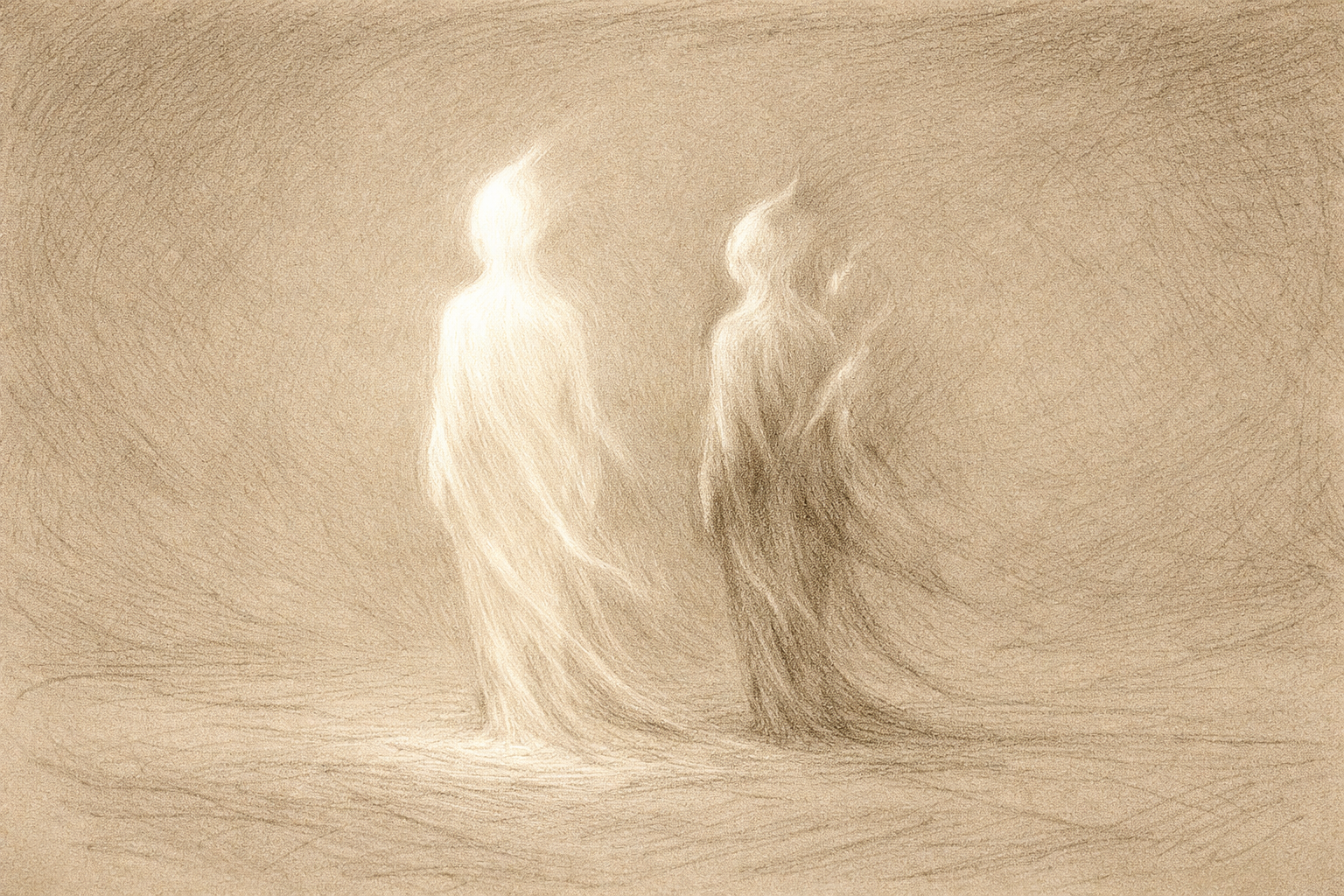 Kian walking into fog